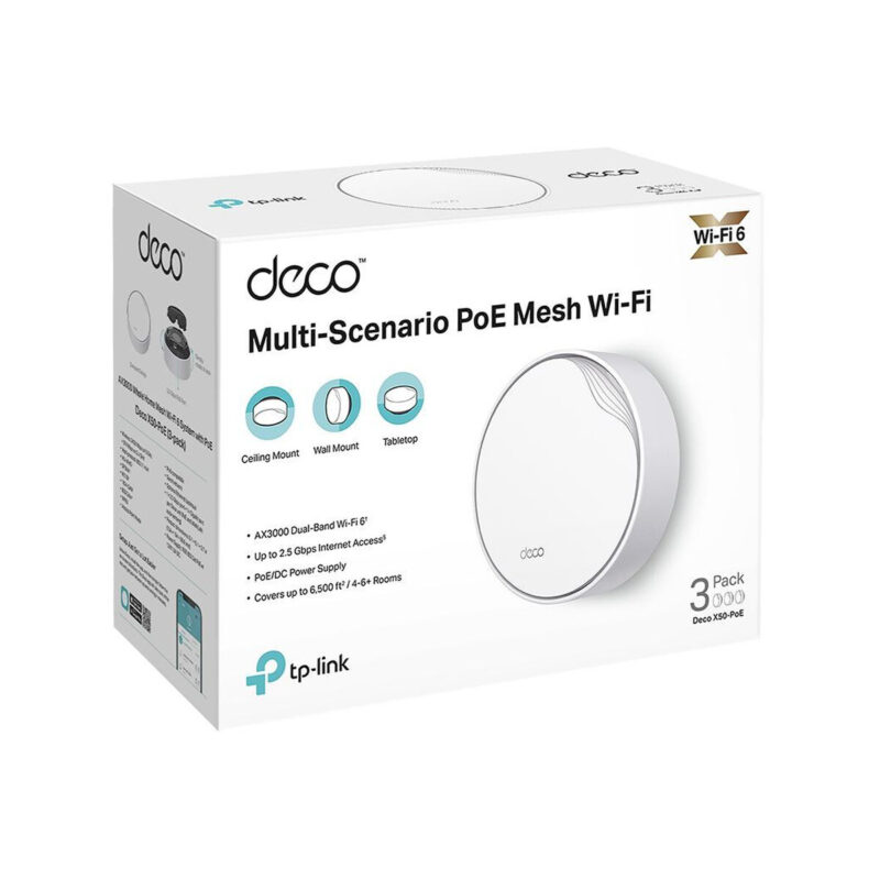 DOMOWY SYSTEM WI-FI MESH TP-LINK DECO X50-POE(3-PACK)