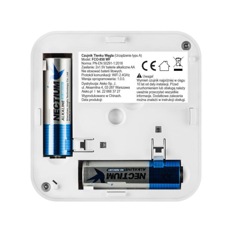 Czujnik czadu Firesco FCO-850 WF z WiFi aplikacja Tuya