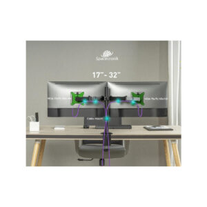 Uchwyt biurkowy przegubowy na 2 monitory Spacetronik SPA-120