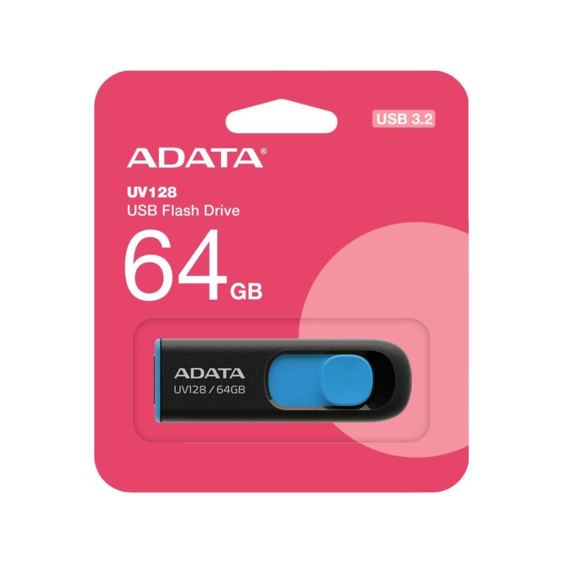adata_pendrive_uv128_64gb_usb_32_gen1_czarno__niebieski_96283b5f62f66 Adata Pendrive UV128 64GB USB 3.2 Gen1 czarno - niebieski