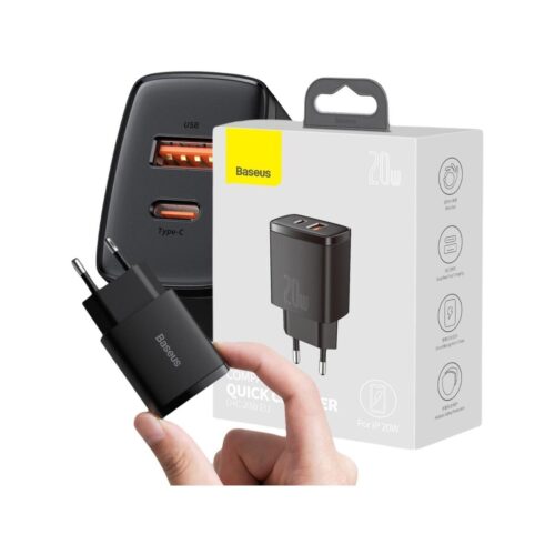 adowarka_sieciowa_baseus_compact_quick_charger_ccxjb01_20w_1x_usba_1x_usbc_pd_30_qc_30_czarna_696914d62cde7 ŁADOWARKA SIECIOWA Baseus Compact Quick Charger CCXJ-B01 20W 1x USB-A 1x USB-C PD 3.0 QC 3.0 CZARNA