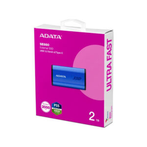 Adata Dysk zewnętrzny SSD SE880 2TB USB3.2A/C Gen2x2 Niebieski