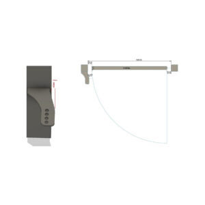 Uchwyty MOD.80/10/16 na słupek do napędów z otworami 10mm: Beninca, NICE, BFT Athos, DEA itd.