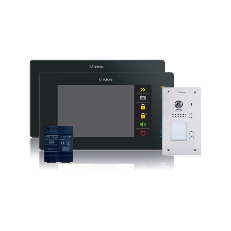Wideodomofon 2-rodzinny VIDOS DUO 2 x M1021B-2 / S1202A