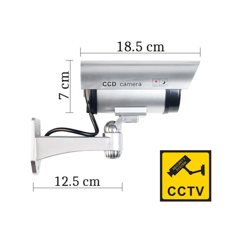 Atrapa kamery tubowej srebrna AT-1B-S