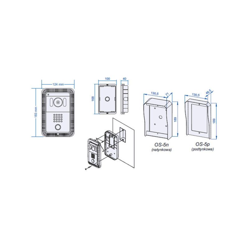 PANEL ZEW. COMMAX Z KAM. DRC-4FC