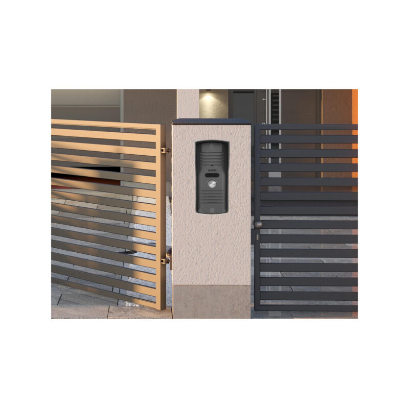 DOMOFON ''EURA'' ADP-51A3 ''DIFESA'' - 1-rodzinny, 2 unifony, interkom, grafit