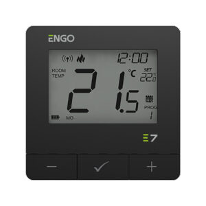 ENGO Controls E7-RFB - Programowany, bezprzewodowy regulator temperatury, czarny