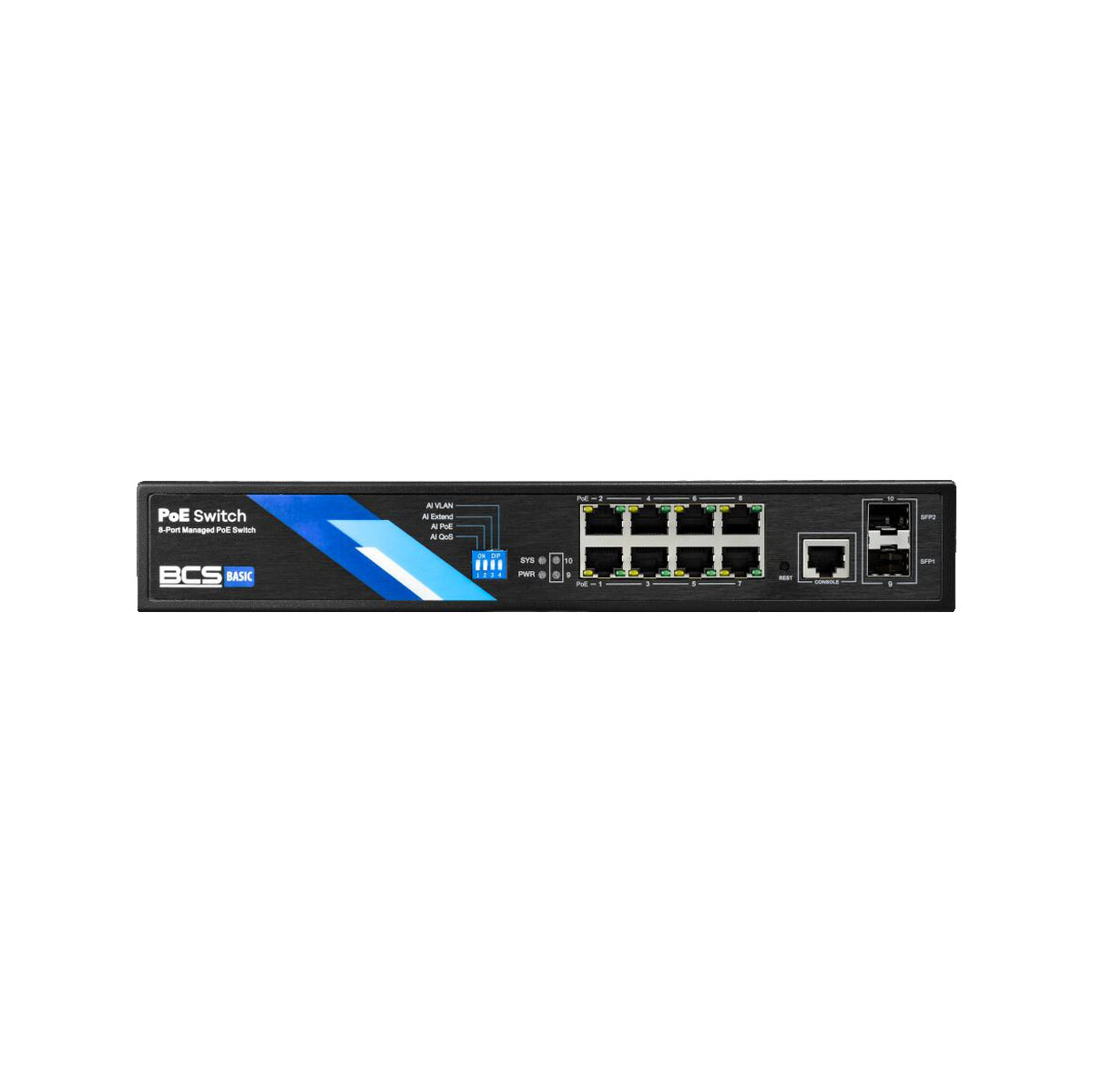 Switch PoE BCS BASIC BCS-B-SP08G-2SFP-M