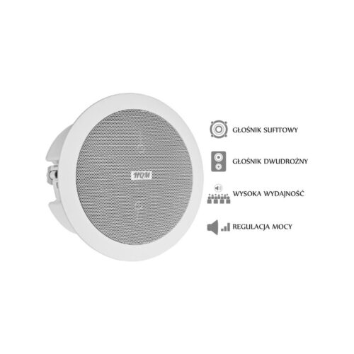GŁOŚNIK SUFITOWY PA HQM-SOZ1024 10W 100V BIAŁY
