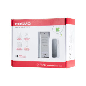 DOMOFON CYFRAL COSMO 1-LOKATORSKI KASETA CZARNA/UNIFON CZARNY