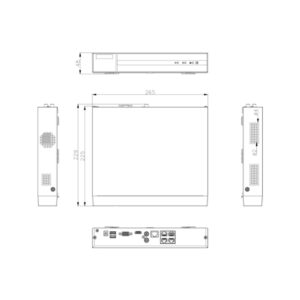 Rejestrator 5w1 Hilook 8 kanałowy 5MP DVR-8CH-5MP z dyskiem 2TB