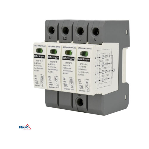Ogranicznik przepięć 4P 5kA(10/350) KLASA T1+T2 (B+C)  SCHELINGER