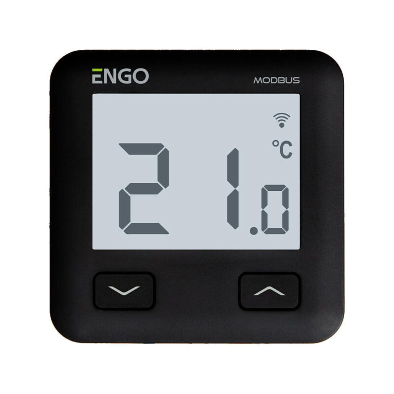 ENGO Controls E10-MBUSB - Regulator temperatury, MODBUS, 230V, czarny, Internetowy, podtynkowy, Wi-Fi