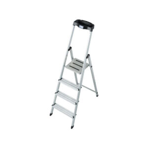 Drabina aluminiowa jednostronna Krause SAFETY 1x4 z półką