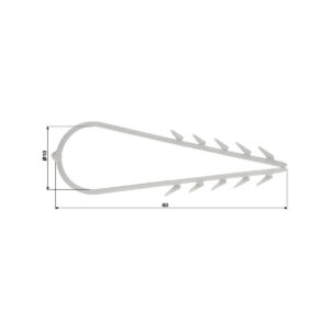 MUROWY TRZYMAK KABLA OKRĄGŁEGO FI 6 DO 10mm 50szt.