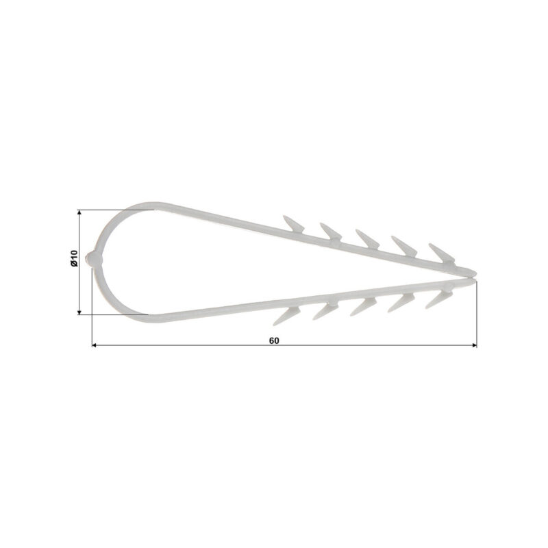 MUROWY TRZYMAK KABLA OKRĄGŁEGO FI 6 DO 10mm 50szt.
