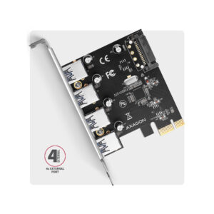 Kontroler Axagon PCEU-430RS PCIe 4x port USB 3.2 GEN 1 15-pin SATA