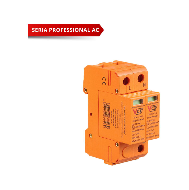 Ogranicznik przepięć klasy C 2P (T2) VCX Professional