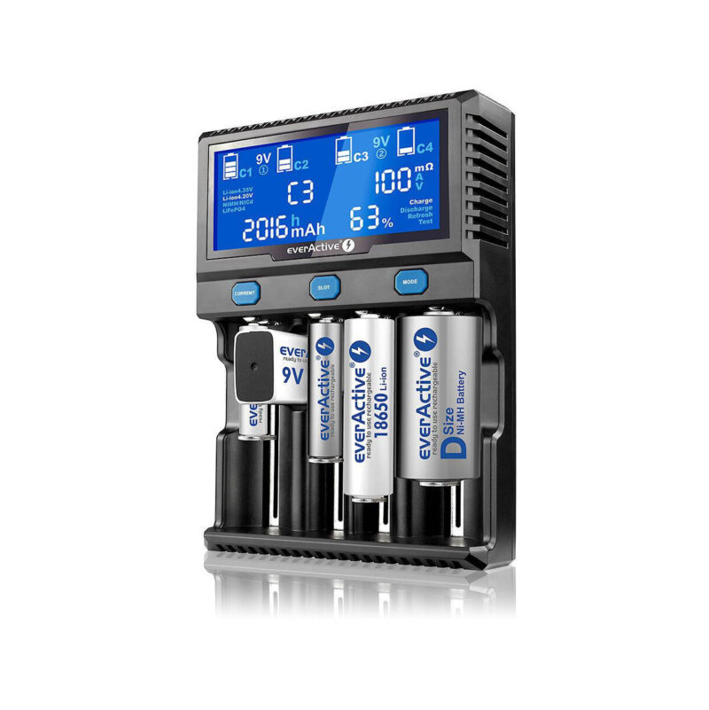 Ładowarka do akumulatorków cylindrycznych Li-ion oraz Ni-MH everActive UC-4200