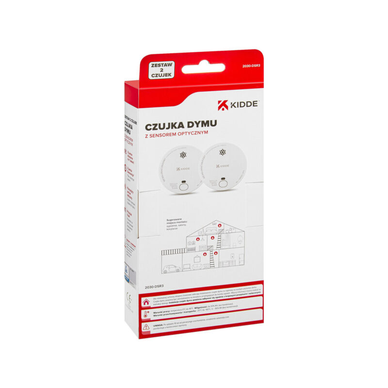 Zestaw 2 czujek dymu KIDDE 2030-DSR3
