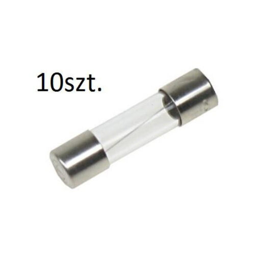 BEZPIECZNIK TOPIKOWY B-1000 1000mA SZKLANY, ZWŁOCZNY 1A 250V 10szt.