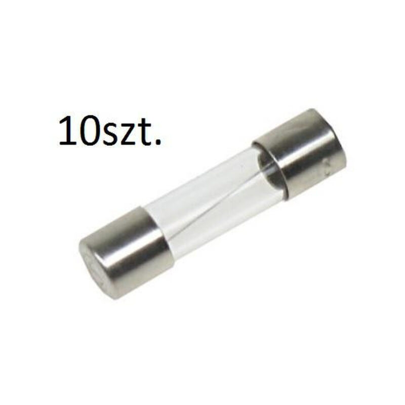 BEZPIECZNIK TOPIKOWY B-1000 1000mA SZKLANY, ZWŁOCZNY 1A 250V 10szt.