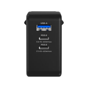 Ładowarka sieciowa Unitek GaN, PD 65W, podróżna, 3 porty