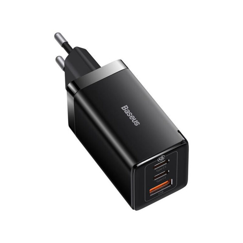 Ładowarka sieciowa Baseus GaN 5 Pro CCGP120201 65W 1x USB-A 2x USB-C PD 3.0 QC 4.0 + kabel USB-C