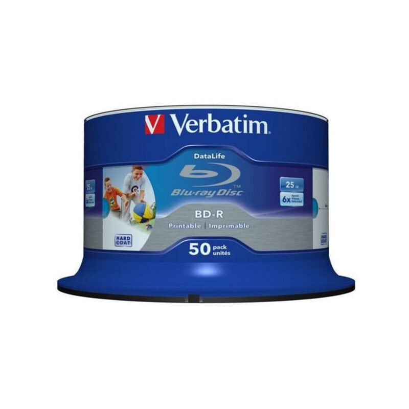 Płyty Blu-Ray Verbatim BD-R SL Printable 25GB Cake (50szt.)