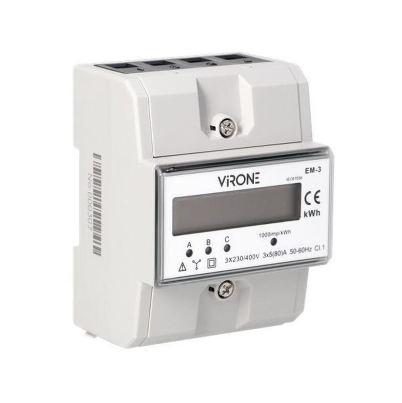 Wskaźnik zużycia energii 3 fazowy Virone EM-3