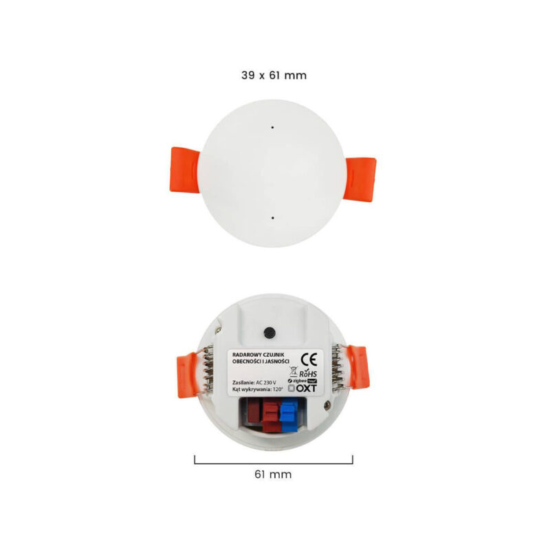 OXT Czujnik radar obecności jasności 230V ZigBee TUYA T160