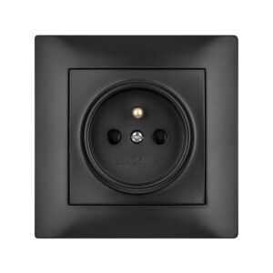 Gniazdo pojedyncze z uziemieniem VCX WESA LC 13 Czarny