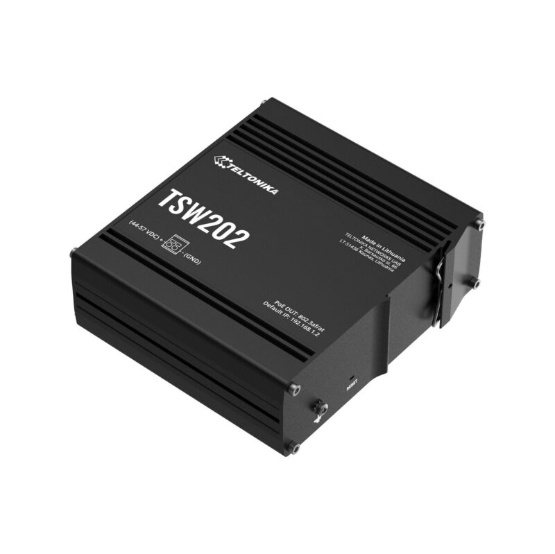 Teltonika TSW202 switch przemysłowy zarządzalny 8xFE 2xSFP PoE+ (TSW202000000) DIN