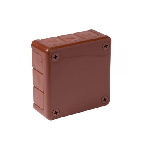 Puszka natynkowa pusta 12 wlotów VIPLAST VP-41 BRĄZOWA IP55 98x98x42mm 041-02