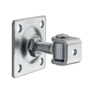 Zawias PSG 61.018.01 z szyldem 80x80x3mm - gwint M16 (regulowany, ucho ocynkowane)