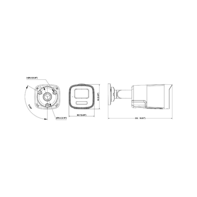 Kamera IP Hikvision DS-2CD1T67G3-LIU(2.8mm)