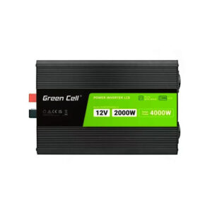 PRZETWORNICA NAPIĘCIA Green Cell PowerInverter LCD 12V / 230V 2000W/4000W CZYSTA SINUSOIDA