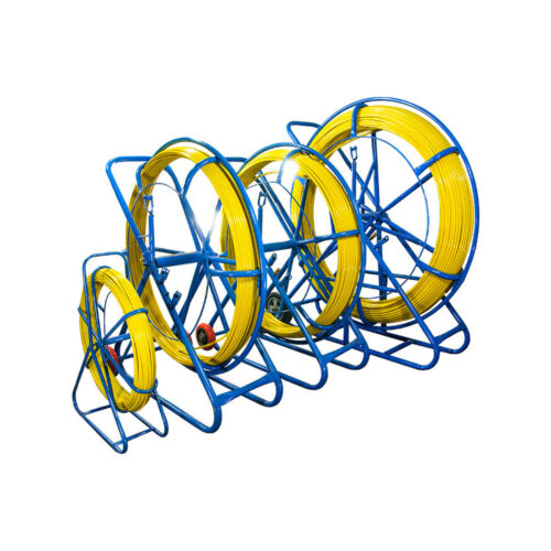 WŁÓKNO SZKLANE DO PRZECIĄGANIA KABLI 11mm / 250m (PILOT / STALKA) PE + STOJAK