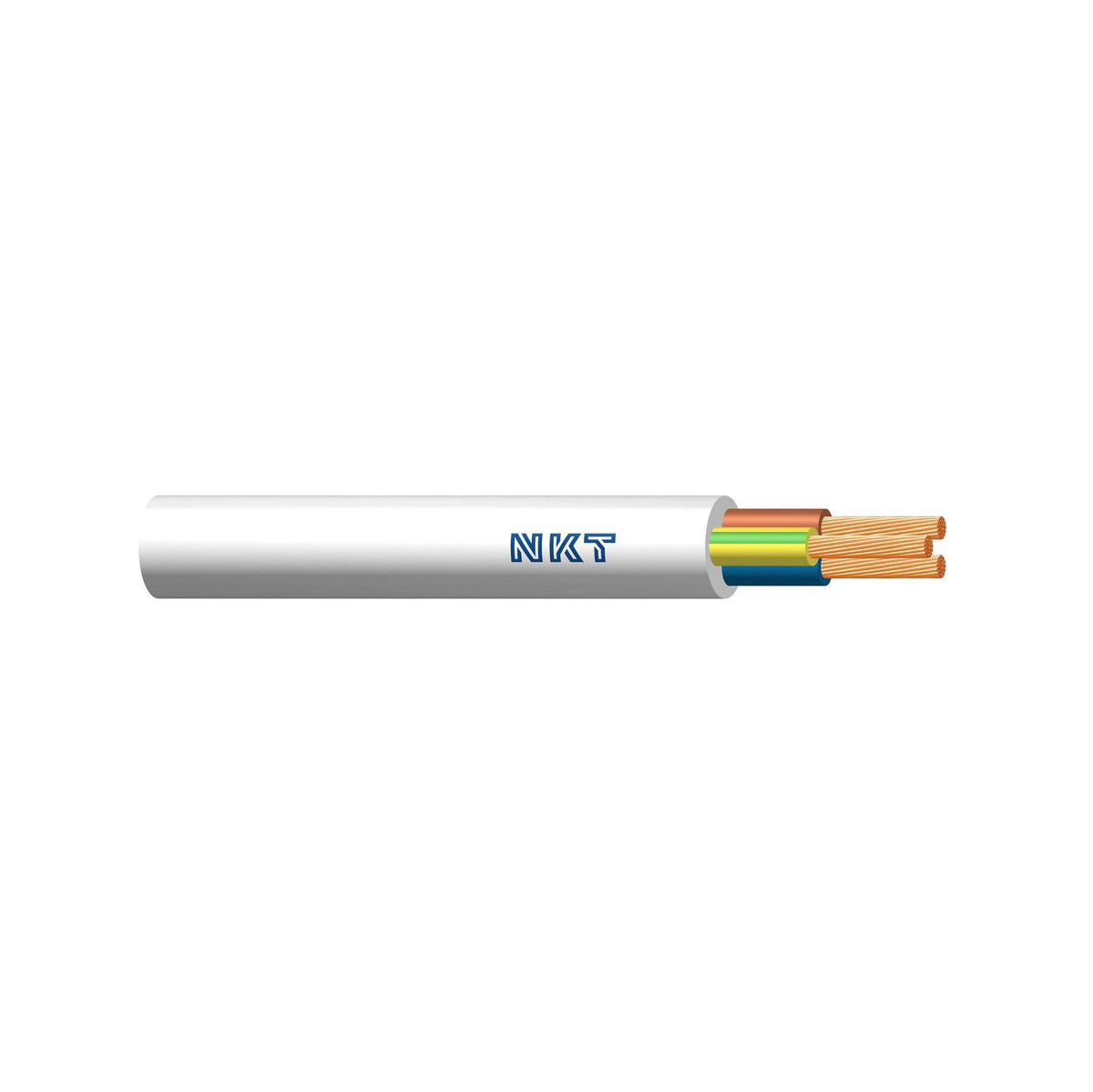 Przewód elektryczny giętki linka H05VV-F OWY 3x2,5mm2 300/500V NKT biały 100m