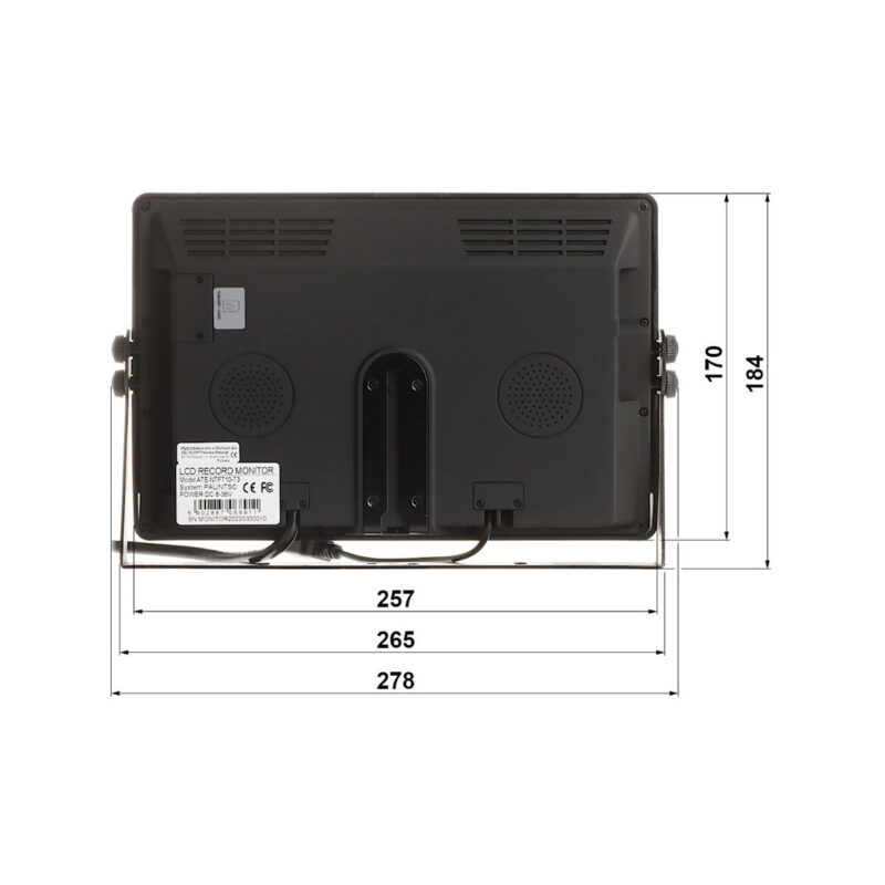 REJESTRATOR MOBILNY Z MONITOREM ATE-NTFT10-T3 4 KANAŁY 10 " AUTONE