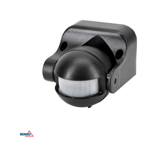 Czujnik ruchu PIR 1200W 180* czarny