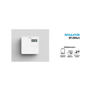 Przewodowy  dwustanowy regulator pokojowy Czarny ST-294v1 Tech sterowniki
