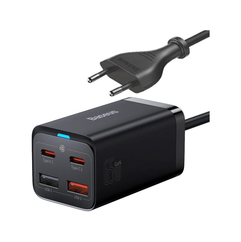 ŁADOWARKA SIECIOWA Baseus GaN 3 Pro Desktop Charger CCGP040101 65W 2x USB-A 2x USB-C PD 3.0 QC 4.0
