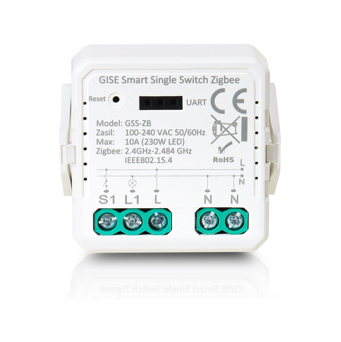 GISE Smart Pojedynczy moduł przekaźnikowy Zigbee | Tuya | GSS-ZB