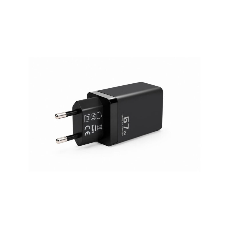 Ładowarka sieciowa Voltage GaN Charger 67W PD 3.0 QC 3.0 USB-A 2x USB-C czarna