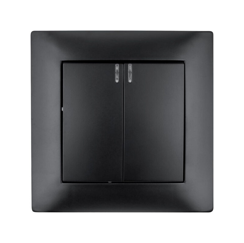 Łącznik podwójny z podświetleniem VCX WESA LC 04C Czarny