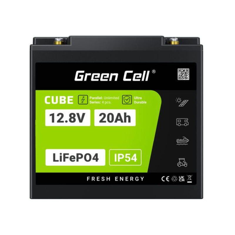 AKUMULATOR LITOWO-ŻELAZOWO-FOSFORANOWY LiFePO4 Green Cell Cube 12.8V 20Ah LFPGC12V20AH