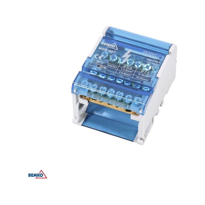 Blok rozdzielczy 30 zacisków 2x15 (11x5.3mm + 2x7.5mm + 2x9.1mm)