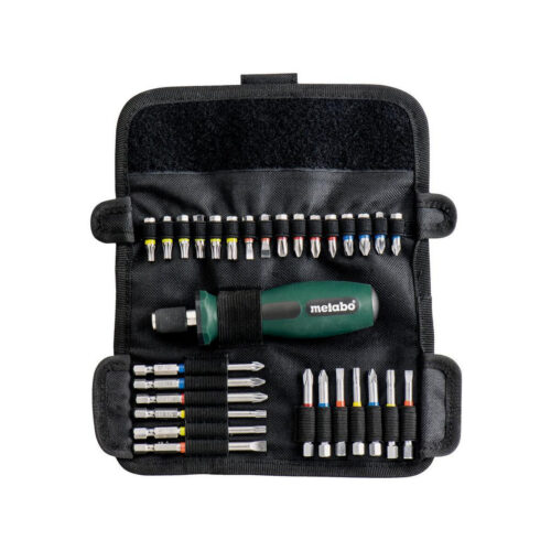 Metabo Zestaw bitów z rękojeścią w zwijanym etui, 30 elementów